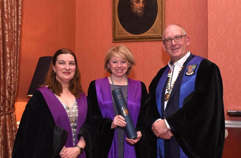 Prof Sam Coulter-Smith with newly conferred members of the Institute of Obstetricians and Gynaecologists